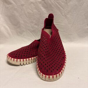 Ilse Jacobsen Tulip 139 Perforated Slip-On Sneakers - Red - Size EU 37
